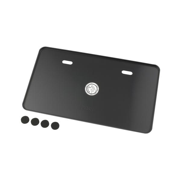 POSH Faith アルミライセンスプレートLサイズ 新基準適合タイプ ブラック  500291-...