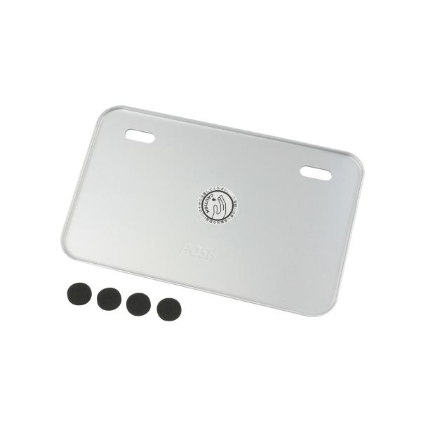 POSH Faith アルミライセンスプレートSサイズ 新基準適合タイプ シルバー  500290-...