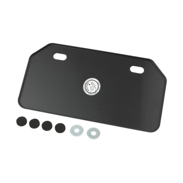 POSH Faith アルミライセンスプレート山型 新基準適合タイプ ブラック  500292-06...
