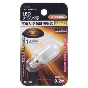 LEDナツメ球 E12 AS91 LDT1L-G-E12 オーム電機