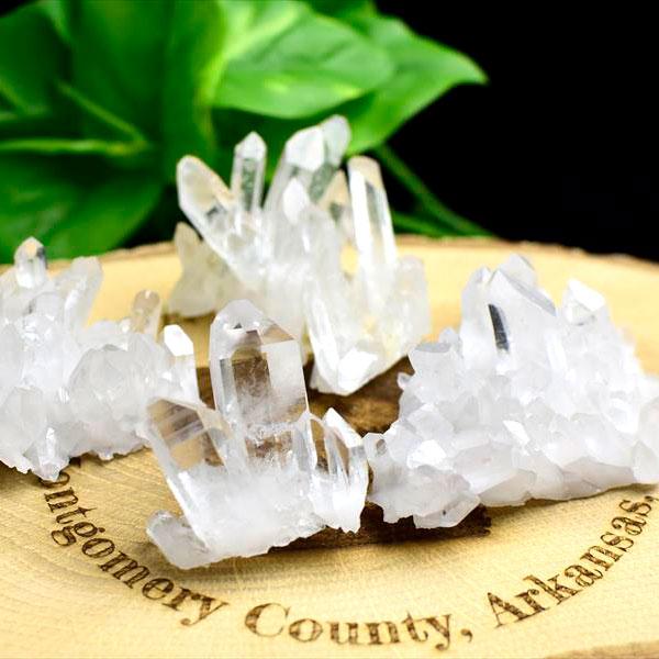 アーカンソー 水晶 (約70g-約90g前後) ミニ クラスター 原石 種類お任せ アメリカ アーカ...