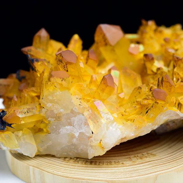 アーカンソー 水晶 (約462.5g)　ゴールデンクォーツ クラスター 原石 アメリカ アーカンソー...