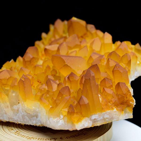 アーカンソー 水晶 (約1012.5g)　ゴールデンクォーツ クラスター 原石 アメリカ アーカンソ...