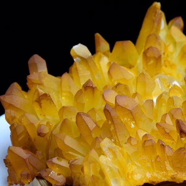 アーカンソー 水晶 (約746.5g)　ゴールデンクォーツ クラスター 原石 アメリカ アーカンソー...