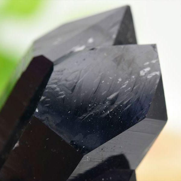 アーカンソー州産 黒水晶 スモーキークォーツ クラスター (約182.2g) ポイント 原石 極上プ...