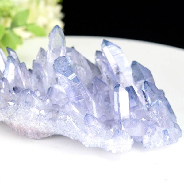 アクアオーラ タンザンオーラ 結晶 原石 約110.5g アメリカ アーカンソー州産 Arkansa...