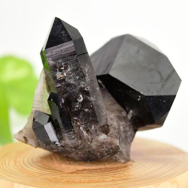 アーカンソー州産 黒水晶 スモーキークォーツ クラスター 原石 【約339g】｜群晶｜天然石｜パワー...