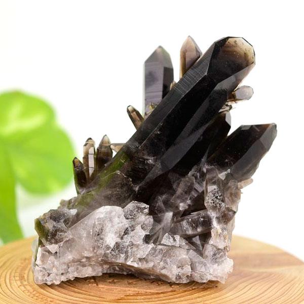 アーカンソー州産 黒水晶 スモーキークォーツ クラスター 原石 【約198g】｜群晶｜天然石｜パワー...