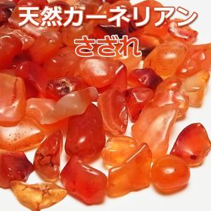 カーネリアン さざれ インド産 (約100g350円) (大きめ)カーネリアンさざれ 紅玉髄 さざれタンブル｜up-stone