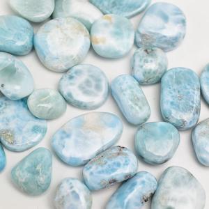 宝石ルース 裸石 ラリマー11.01ct 直径14mmカボション形 三大