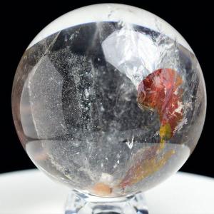 パイライトインクォーツ (約14.5mm珠) AAAA 黄鉄鉱入り水晶 丸玉