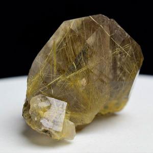 ゴールドルチルクォーツ AAAAA (約132.4g) クラスター 原石 100%ナチュナル ブラジル産 バイーア州ノーヴォオリゾンテ産 タイチンルチル ルチルクォーツ｜up-stone
