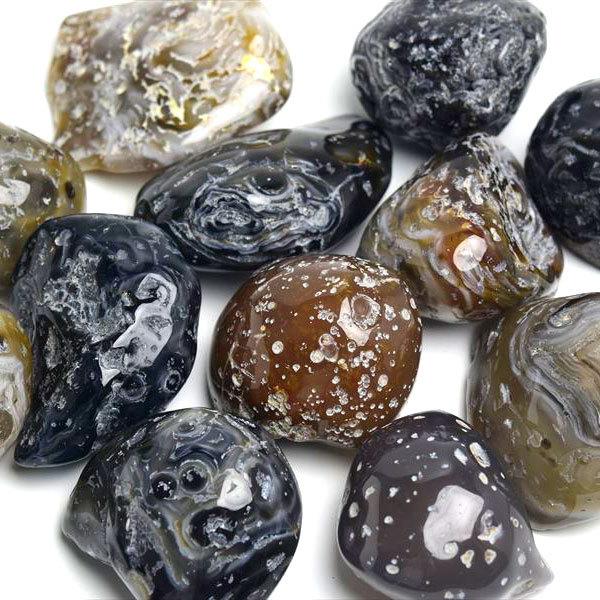 水入り瑪瑙 種類お任せ (約90g~100g) メノウ ジオード ウォーターアゲート ブラジル・リオ...
