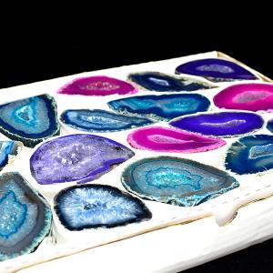 大サイズ　瑪瑙　アゲート ジオード　原石　晶洞　置物 アゲート ジオード 原石 置物 台座付属 瑪瑙 メノウ 晶洞 一点物