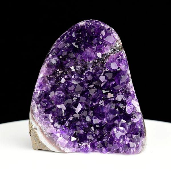 アメジスト クラスター カットベース ポリッシュエッジ (約506.5g) 原石 ウルグアイ アルテ...