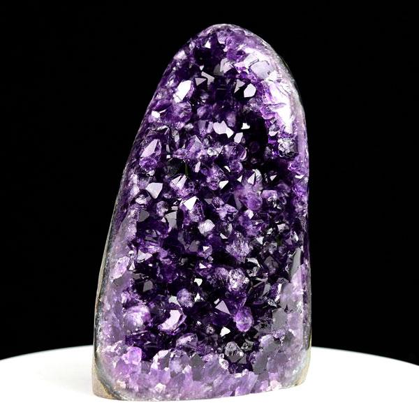 アメジスト クラスター カットベース ポリッシュエッジ (約1050g) 原石 ウルグアイ アルティ...