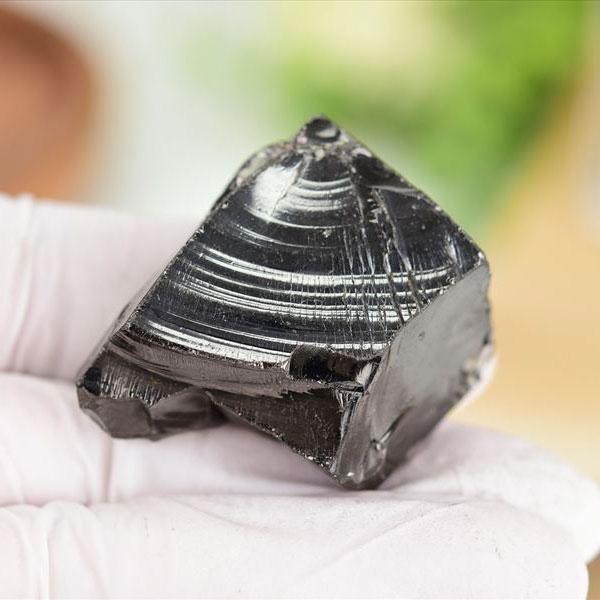 エリートシュンガイト ラフ 約27g 原石 ロシア産 カレリア共和国産 高純度 シュンガ石 シルバー...