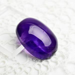 アメジスト AAA 紫水晶 (約9.5g) カボション ルース 水晶 紫水晶 裸石 オーバル タンブル 天然石 パワーストーン｜up-stone