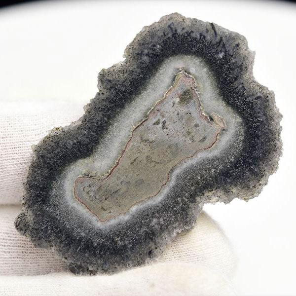 フラワーアメジスト ブラック スライス スタラクタイト 原石 ウルグアイ アルティガス産 紫水晶 ブ...