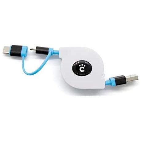 cheero 2in1 Retractable USB Cable with Type-C &amp; mi...