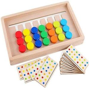 色合わせ 7色 カラー ボードゲーム 脳トレ グッズ パズル おもちゃ こども 高齢者 頭の体操 子どもからお年寄りまで 楽しい 知恵遊び 記憶力 集中力｜upa-st