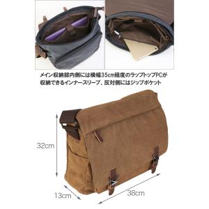 ショルダーバッグ メンズ 大きめ A4 B4 ...の詳細画像5