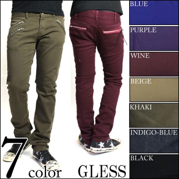 GLESS グレス Wジップポケットスキニーパンツ ボトム メンズ mens