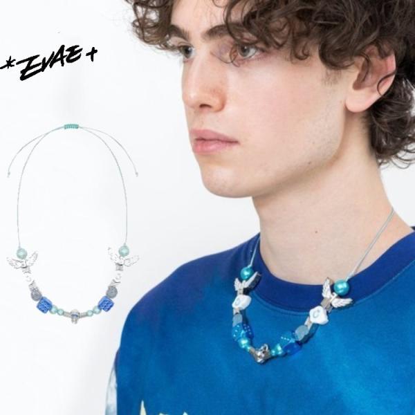 EVAE MOB エバーモブ BLACK LUX Cloud Angel Smiley Neckla...