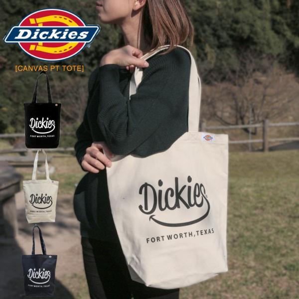 ディッキーズ Dickies キャンバストートバッグ  デニム 生成 紺 黒 通勤 通学 サブバッグ...