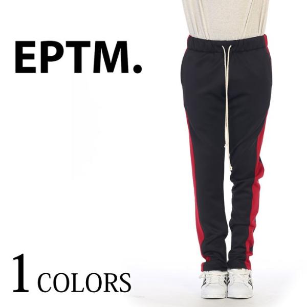 EPTM エピトミ TECHNO TRACK PANTS BLK/RED ジャージ 裾ZIP ストリ...