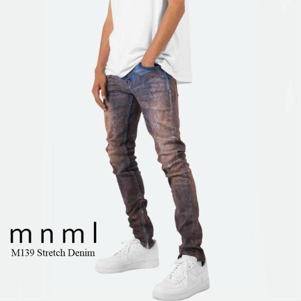 mnml ミニマル“M139 STRETCH DENIM”裾ZIP 大きいサイズ かっこいいい おし...