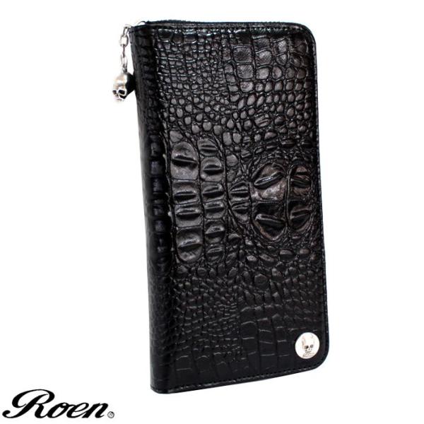 Roen ロエン 長財布 クロコ型押しラウンドジップ  3r392064
