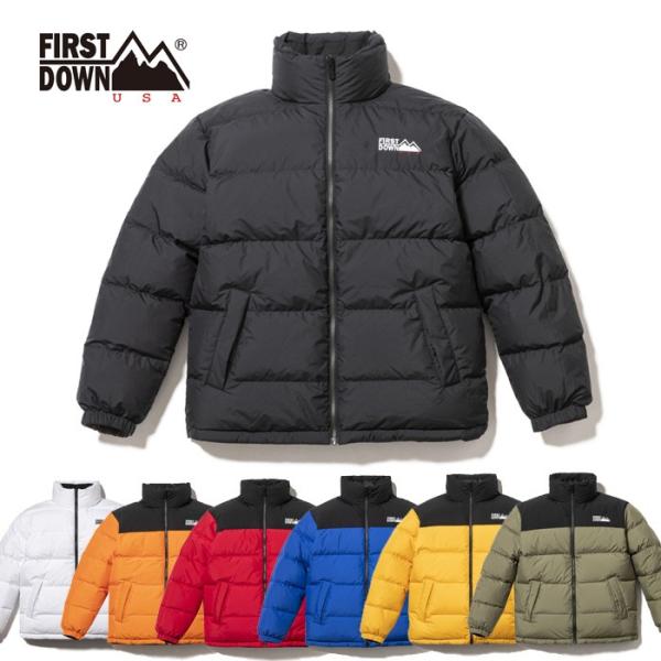 FIRST DOWN ファーストダウン リバーシブル ダウンジャケット 防寒 秋 冬 ダウン アウト...
