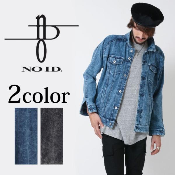 NO ID ノーアイディー ストレッチデニムケミカル加工ルーズGジャン メンズ ジージャン　オーバー...