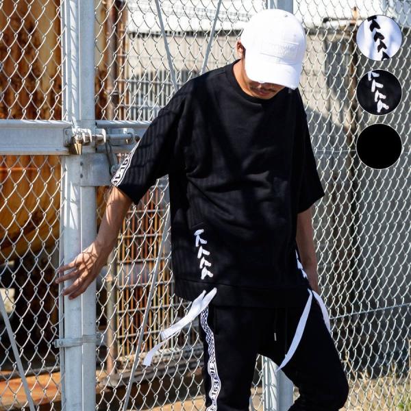 【SALE60%OFF】163 イチロクサン レースアップ スウェット ビッグ オーバーサイズ メン...