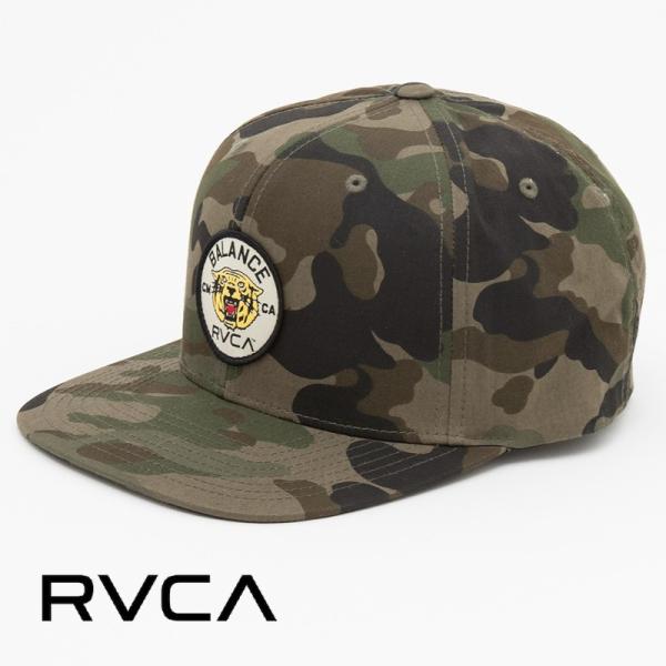 RVCA ルーカ ワッペンカモフラージュキャップ 帽子 スナップバック フリーサイズ カジュアル ス...