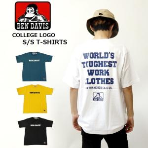 BEN DAVIS ベンデイビス COLLEGE LOGO S/S TEE 半袖Tシャツ ユニセックス カジュアル ストリート メンズ レディース ロゴ バックプリント ギフト プレゼント