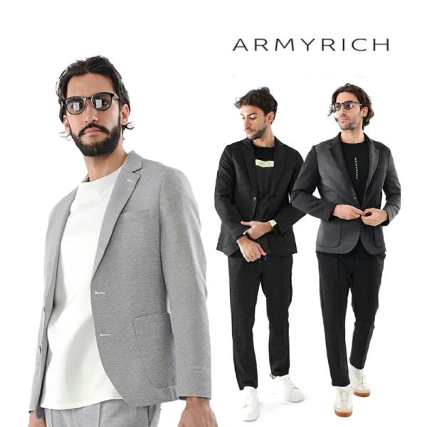 ARMYRICH アーミーリッチ 快適ストレッチメッシュ素材 Feel Loose 2Bテーラードス...