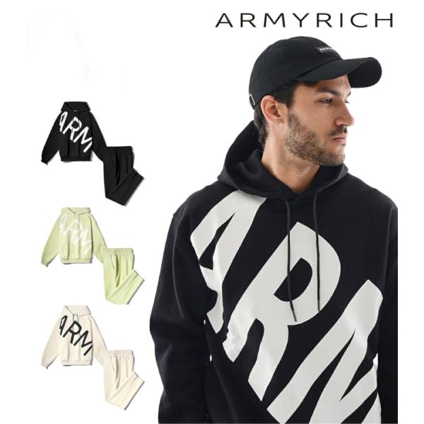 ARMYRICH アーミーリッチ BIGロゴ セットアップ メンズ 上下セット 男性 ジャージ スポ...