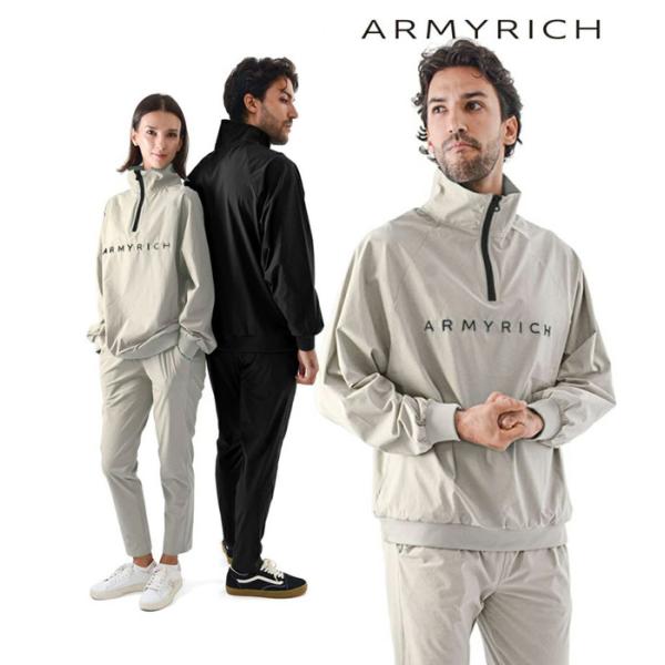 ARMYRICH アーミーリッチ 撥水ナイロンハーフジッププルオーバーセットアップ メンズ ブランド...
