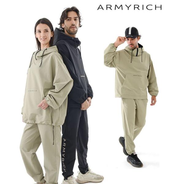ARMYRICH アーミーリッチ 撥水アノラックパーカーセットアップ メンズコーデ ブランド おしゃ...