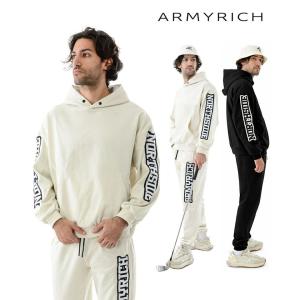 ARMYRICH アーミーリッチ レザーワッペン裏起毛スウェットセットアップ