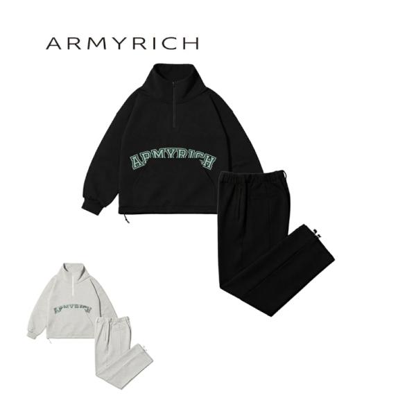 ARMYRICH アーミーリッチ スウェットハーフジップセットアップ メンズ 上下セット カジュアル...