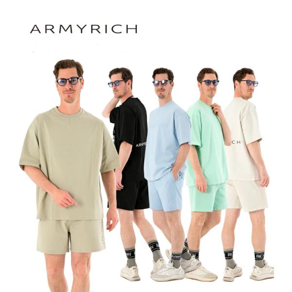 ARMYRICH アーミーリッチ オーバーサイズTシャツセットアップ メンズ 上下セット カジュアル...
