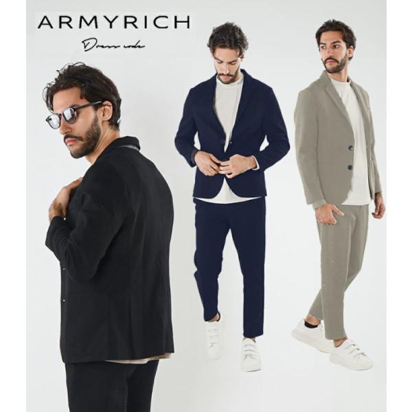 ARMYRICH アーミーリッチ セットアップ 上下セット カジュアルスーツ きれいめ 大人 ポンチ...