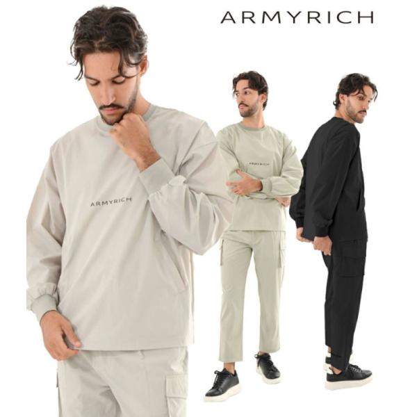 ARMYRICH アーミーリッチ ナイロンセットアップ メンズ 男性 上下セット トレーナー ジャー...