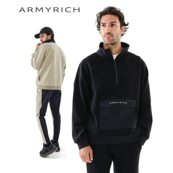 ARMYRICH アーミーリッチ ボンディングハーフジップセットアップ メンズコーデ メンズファッシ...