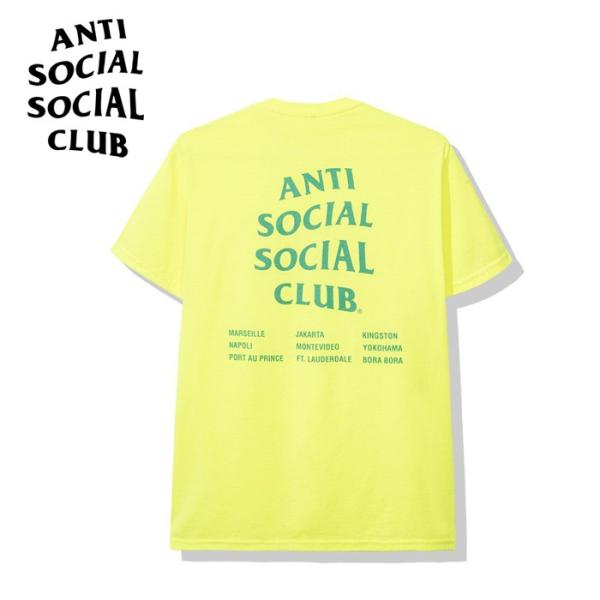 アンチソーシャルソーシャルクラブ Club Med Neon Green Tee 半袖 Tシャツ メ...
