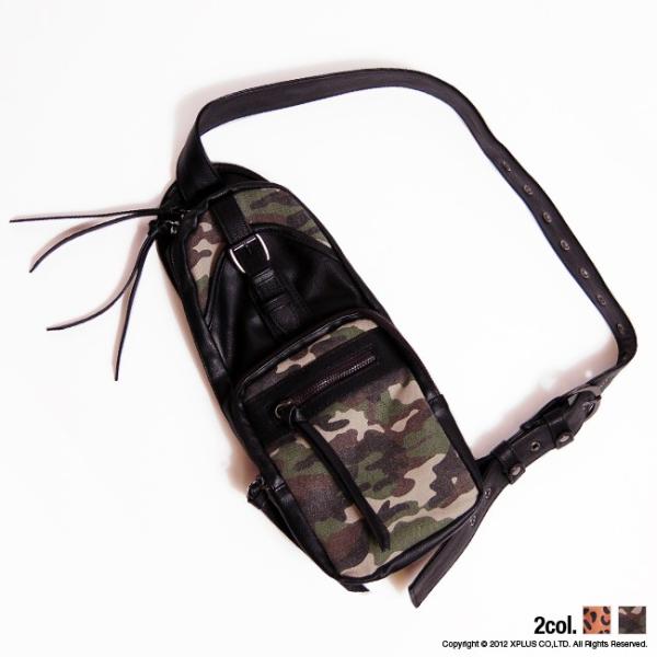 【Diavlo ディアブロ】センターベルト柄ボディバッグ バッグ ボディーバッグ メンズ