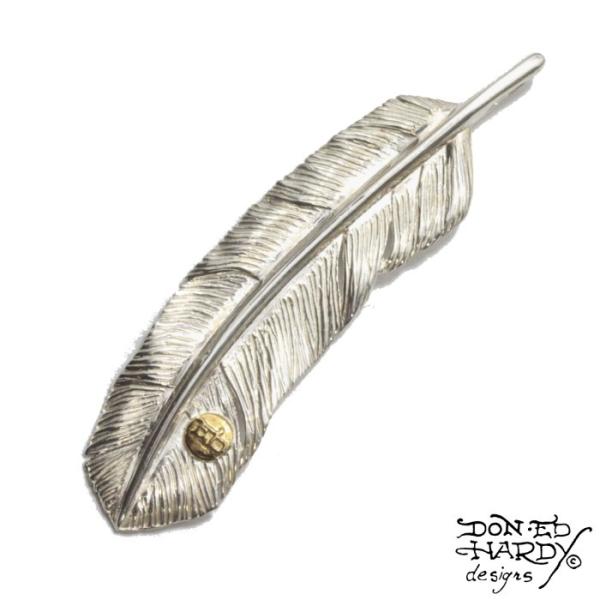EdHardy エドハーディー フェザーネックレス ペンダントトップ ユニセックス SILVER シ...
